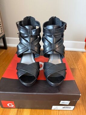 G by Guess Black Dixie High Heel Sandals